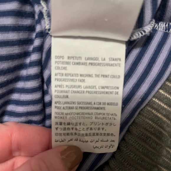 Gucci Men's orgasmigue Cotton Basque Shirt Border Tops Blue size xl. - Picture 6 of 7